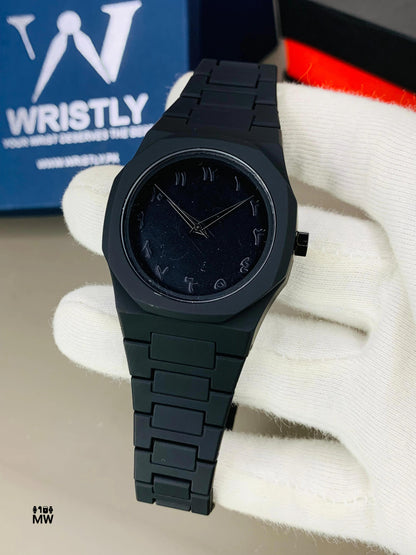 Black Arabic Aura Watch
